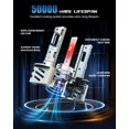 thumbnail image 2 of Faros antiniebla FRANXI H11B, 60 W, 6000 K, luz blanca fría, 16000 lúmenes, paquete de 2, 2 of 6
