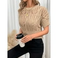 thumbnail image 5 of Cropped Open - Knit Short Sleeve Sweater, 5 of 5