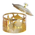 thumbnail image 1 of Ramadan Trays with Lid - Metal Gold Eid Mubarak Tray Ramadan Plate, 1 of 5