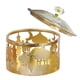 thumbnail image 1 of Ramadan Trays with Lid - Metal Gold Eid Mubarak Tray Ramadan Plate Candy Dish Food Storage Container, 1 of 5