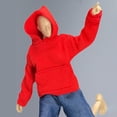 thumbnail image 1 of Suéter con capucha CUTICAT Ropa para figuras de 6 pulgadas a escala 1/12 Rojo, 1 of 8