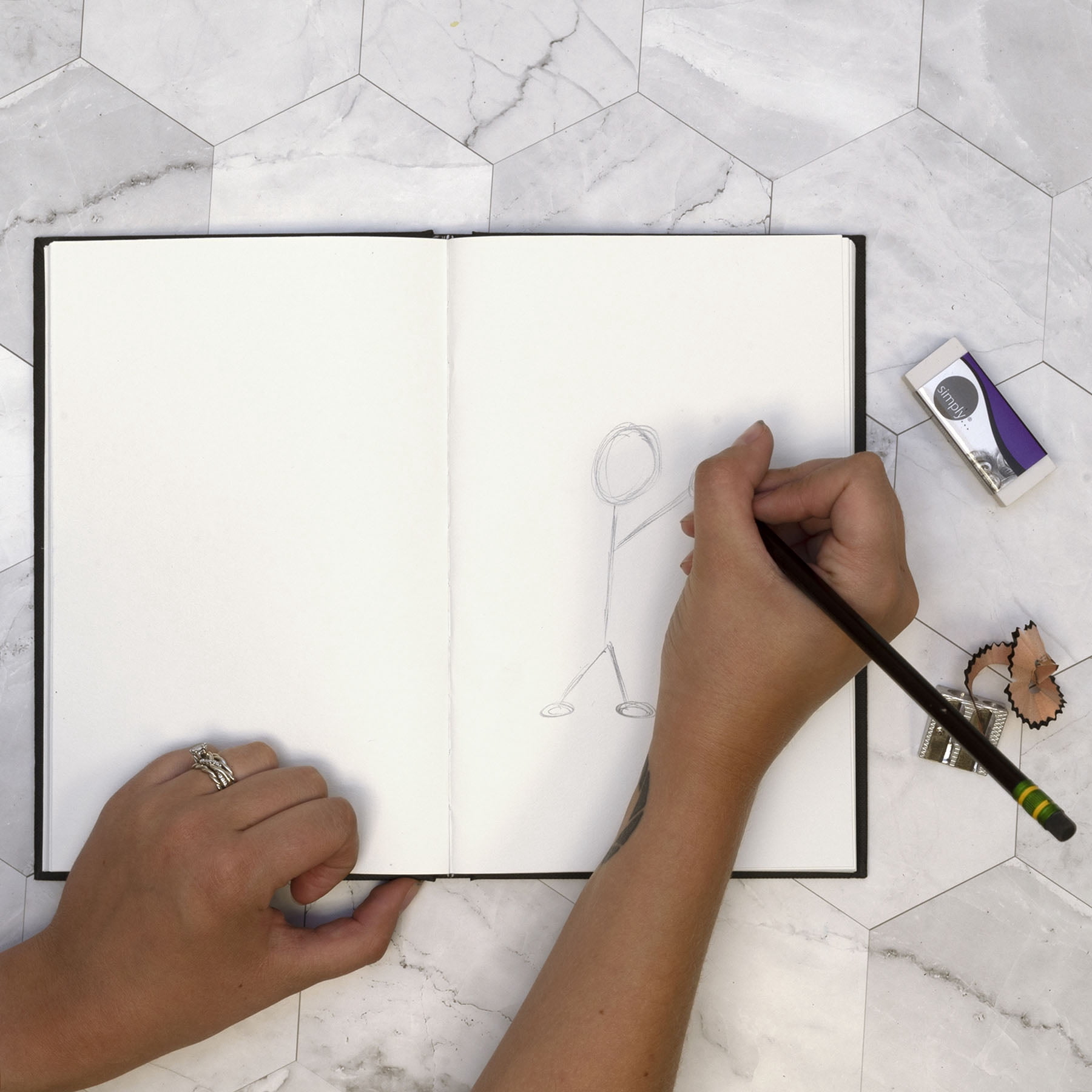 Daler-Rowney Simply... Sketchbook, Soft White, 80 Sheet, 5.5x8.5 inch, Pack of 3