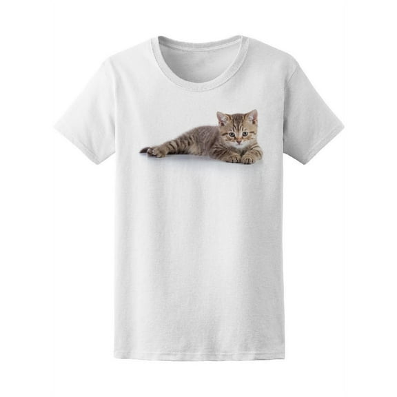 Scottish Straight Kitty Lying T-Shirt Women -Image by Shutterstock, Female Large
