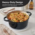 thumbnail image 5 of Daluvenix 4.5qt Enameled Cast Iron Dutch Oven Pot with lid for Bread,Non-Stick Cookware with Dual Handles for Cooking & Roasting, Black, 5 of 7