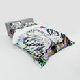 thumbnail image 2 of Ambesonne Floral Bedding Set 4 Pcs, 2 White Swans in Lake, Queen, Multicolor, 2 of 2