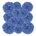 thumbnail image 1 of Pompones de papel de seda de 8" 10" 12", 12 piezas de flores de papel para decoración de fondo de boda, despedida de soltera, fiesta de cumpleaños, azul marino, 1 of 6