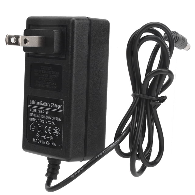 LAFGUR Lithium Battery Charger,21V 2A Lithium Battery Charger AC Adapter Overvoltage Protection US Plug 100‑240V,AC Battery Adapter