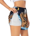 thumbnail image 2 of Disketp Ocean Scene with Noah's Ark Print Women's Shorts Workout Shorts for Athletic Gym Running Shorts with Phone Pockets X-Large, 2 of 8