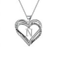 thumbnail image 2 of Valentines Day Gifts for Mom I Love You for Always and Forever Love Heart Pendent Necklace Mom Necklace Mama Necklace Silver Rhinestone Initial Necklaces for Women Mothers Day Gifts from Daughter N, 2 of 7
