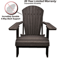 thumbnail image 3 of DuraWeather Poly® Classic King Size Folding Adirondack Chair, 3 of 5