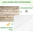 thumbnail image 7 of EAGLE PEAK Outdoor Indoor Vinyl Potting Bench Tsble, Gardening Work Station with Open Shelf, Lower Storage, White, 7 of 7