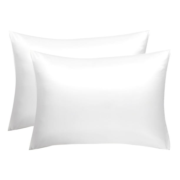 Set of 2 Luxury Satin Pillowcase Cool Silky King Size Pillow Slip Case