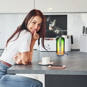 No. 5 Wireless Bluetooth Speaker, Home Outdoor Voice Intelligent Dazzling Light, Portable Desktop Bluetooth Audio