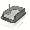 thumbnail image 3 of 1pc Semi-closed Cat Litter Box, Extra Large Anti-splash Cat Toilet, Cat Poop Box, Cat Supplies, 3 of 5