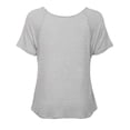 thumbnail image 3 of KOGMO Women's Raglan Sleeve Dolman Tunic Tshirt Top with Knot on Hemline, 3 of 6