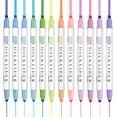 thumbnail image 1 of Double Markers in Assorted Colors, 12 Colors, a Broad and Fine Tip Markers, Pastel, Set for Student Office Classroom-12 Pcs, Assorted, 1 of 4