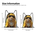 thumbnail image 2 of Xecao Heavy Metal Style Guinea Pig Pattern Sports Drawstring Backpack - String Swim Gym Bag with Wet Proof Pocket for Women&Men-Small, 2 of 6