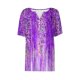 thumbnail image 4 of Fiudx Ofertas y Liquidaciones Top/Camisa con Cuello En V y Manga Corta con Estampado de Rayas para Mujer, 4 of 5