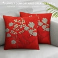 thumbnail image 3 of GOSMITH  Throw Pillow Case Cushion Cover, Flower Oriental Chinese, Lunar New Year Christmas Holiday Home Decor,, 3 of 5
