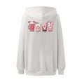 thumbnail image 4 of And Winter Fashionable Beverage Printed Women's Hooded Sweatshirt Without Pockets Women's Hooded Sweatshirt Womens Sweatshirts Clothe Sweatshirt Winter Fashion Women 2022 Womens Thin Hoodie Tunic Zip, 4 of 4