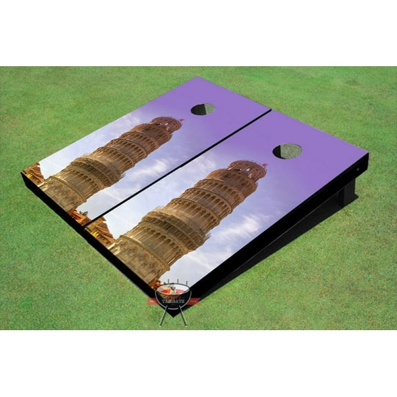 Leaning Tower Of Pisa Theme Cornhole Boards