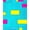 Blue Multicolor, Pattern 1, variant on ODIKA 8'x10' Washable Area Rug Non-Shedding, Easy Care, Funky Aesthetic Cartoon Retro Blocks Graphic Bold Outline for King Size Bedroom Under Bed, Master Suite