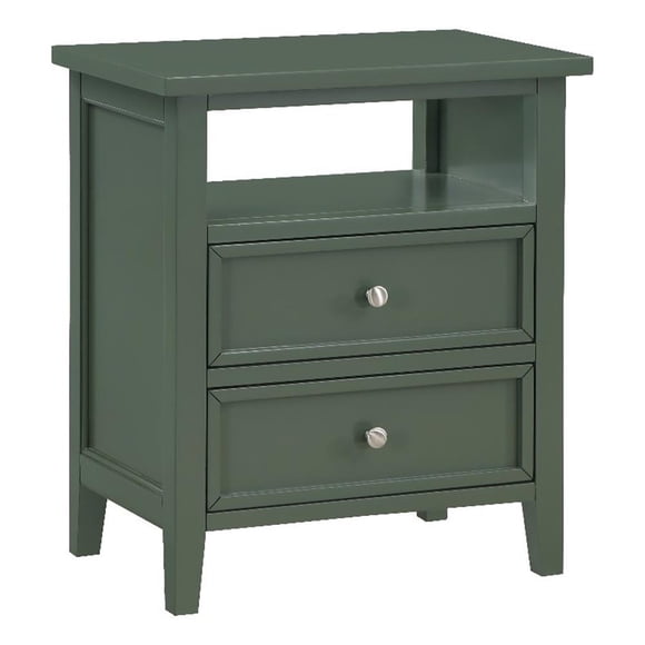Comfort Pointe Walker Vintage Green Wood 2-drawer Nightstand