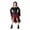 Black, variant on Girls Pirate Costume 4 Piece Outfit Long Flare Sleeve Top Hi‑Low Ruffle Skirt Corset Waistband and Headscarf Kids Dress Up Set