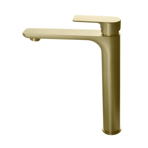 Cobbe Single Handle Vessel Single Hole Installation Bathroom Faucet Brushed Gold