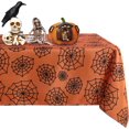 thumbnail image 1 of Nappe Rectangulaire d'Halloween LUSHVIDA - Nappe Toile d'Araignée 60x84 Pouces Lavable, Résistante aux Plis, Housse de Table Décorative pour Souper de Fête, Banquet, Table à Manger 130 G/m2, 1 of 5
