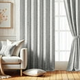 thumbnail image 2 of Vargottam Printed Blackout Curtains - Gray Design, Set of 2 Panels, 52 x 84 Inches - Room Darkening, Thermal Insulated Window/Door Drapes with Grommets, 2 of 9