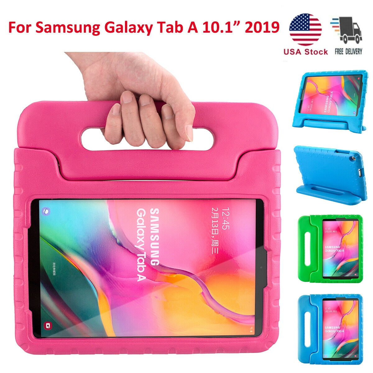 For Samsung Galaxy Tab A 10.1" 2019 Kids Shockproof Case Kickstand