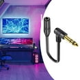 thumbnail image 3 of lanema 1/4inch Extension Cable,6.35mm 1/4" TRS Male to Female Stereo Adapters,Headphones Guitar Right Angle Extension Cable, 3 of 11