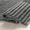 thumbnail image 5 of nuLOOM Dorene Contemporary High-Low Striped Wool Area Rug, 4' x 6', Charcoal, 5 of 9
