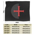 thumbnail image 3 of Manta de franela con bandera de batalla de los Caballeros Templarios, elegante edredón para una siesta, edredón de invierno para las cuatro estaciones, edredón refrescante con control de olores, 3 of 5