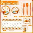 thumbnail image 5 of HOWAF Thanksgiving Disposable plate, Pumpkin Tablecloth Napkins Cups for Happy Thanksgiving Party Supplies Serves 16 Guests, 5 of 7