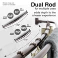 thumbnail image 5 of Adjustable Double-Curved Shower Rod in Oil-Rubbed Bronze, Aluminum with Zinc Hardware, 44 to 70 Inches, Wall Mounted, 5 of 7