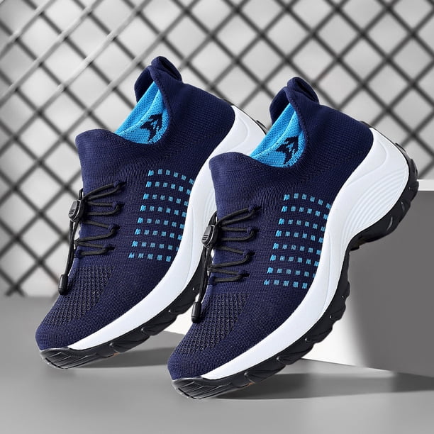 Zapatos Para Caminar Mocasines informales para mujer, zapatillas deportivas informales para suministros al aire libre (37 azul) Likrtyny Tenis De Mujer Tenis De Hombre