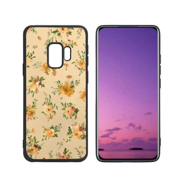 Compatible with Samsung Galaxy S9 Phone Case, Floral-131 Case Silicone Protective for Teen Girl Boy Case for Samsung Galaxy S9