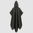 thumbnail image 6 of DuoJiaJ Adults Hooded Cape, Stand Collar Punk Style Cloak Green Sizes S-L, 6 of 7