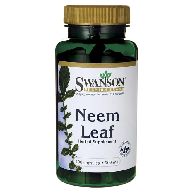 Swanson Neem Leaf Capsules, 500 mg, 100 Count