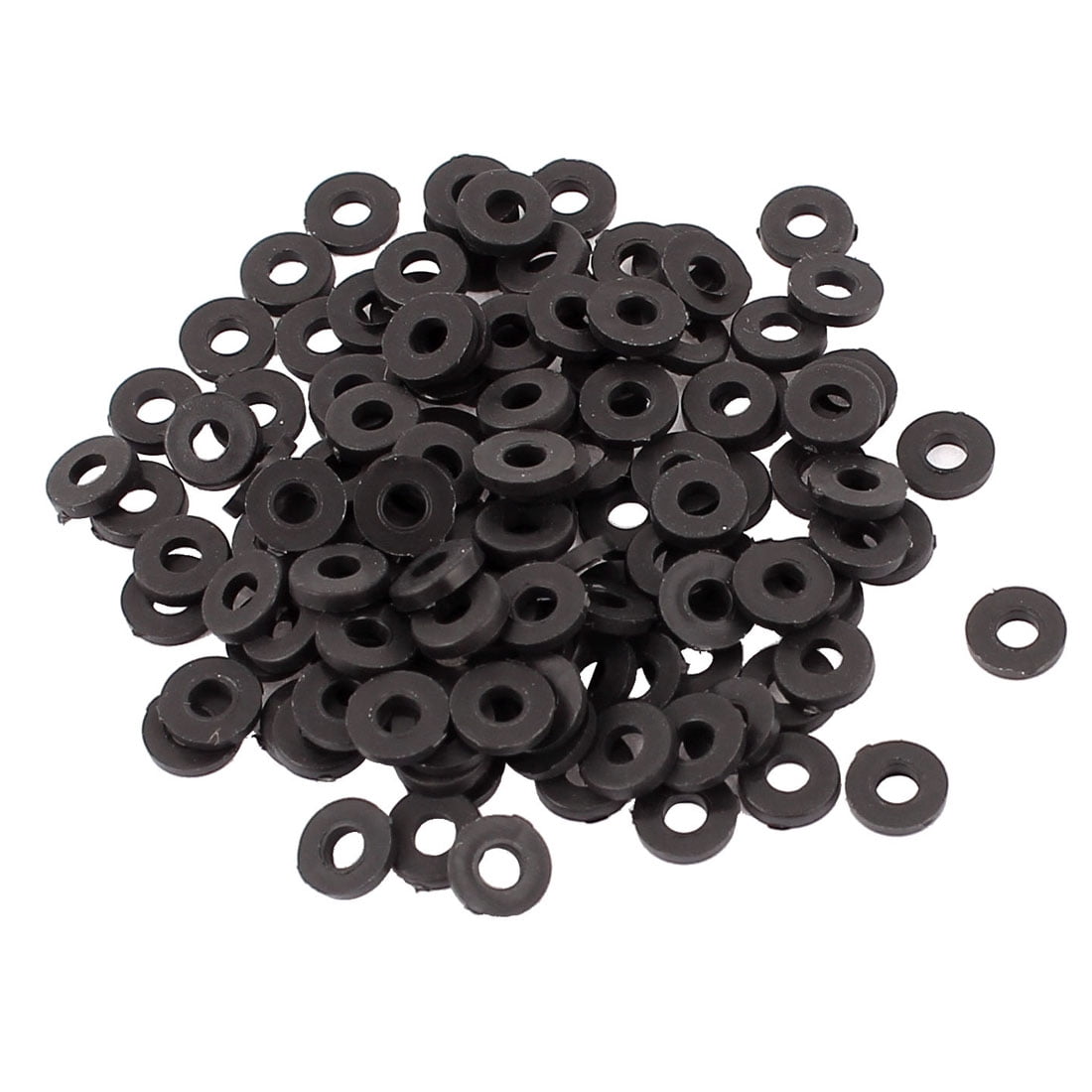 M3 x 6mm x 1mm Nylon Flat Insulating Washers Gaskets Spacers Black 200PCS S8S H1