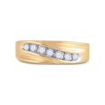 thumbnail image 2 of FB Jewels 14kt Yellow Gold Mens Round Diamond Wedding Band Ring 1/4 Cttw Size 8, 2 of 4