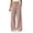 Red, variant on cocolona Womens Summer Casual Striped Wide Leg Pants Elastic Waist Straight Vacation Lounge Trousers with Pocket