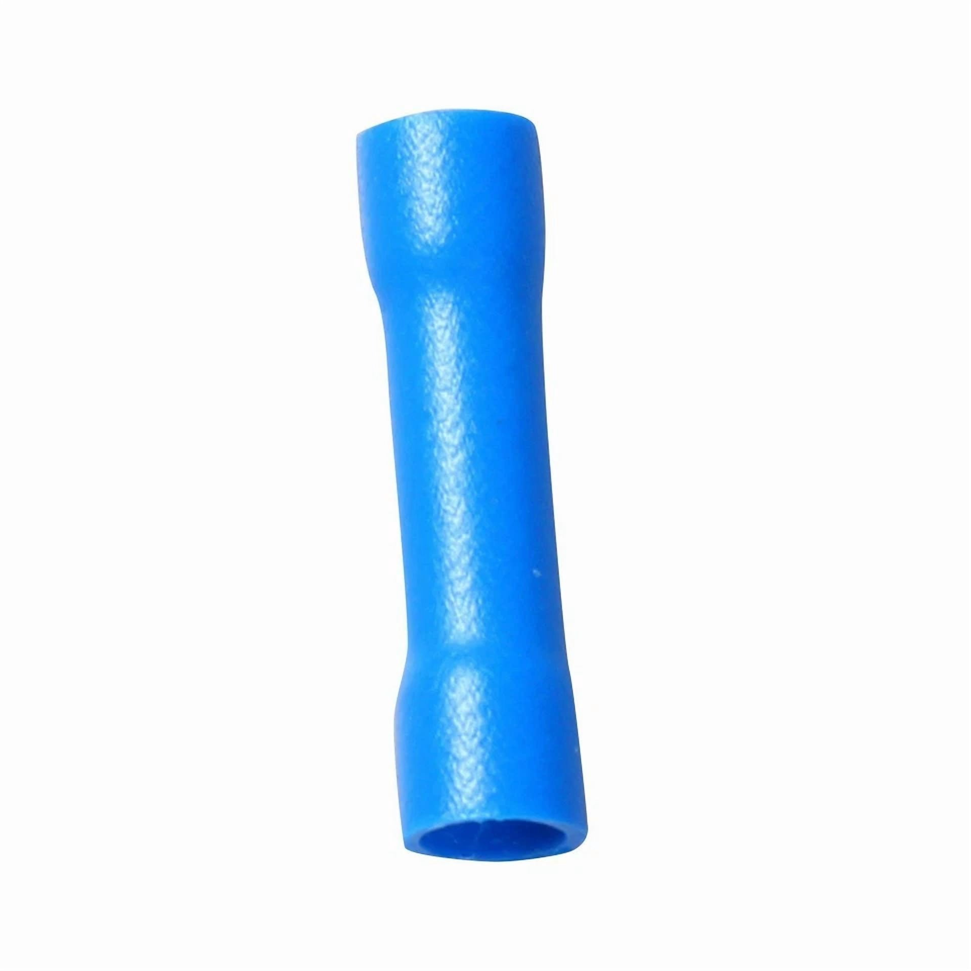 KLYNE- 100Pcs Car Audio/Alarm Wire Butt Connector Terminals 16-14 Awg Ga Gauge Blue