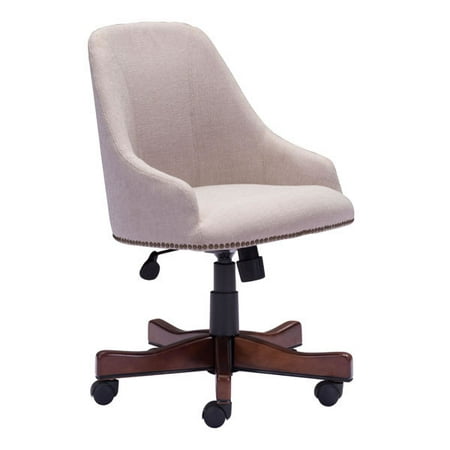 Office Chair Beige - Polyester Linen Poplar