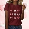 thumbnail image 2 of RKSTN Valentines Gift Valentine Shirts for Women Oversized Crewneck Valentine's Day Graphic Print Short Sleeve T Shirts Pullover Top Womens Casual Round Neck Plus Size Loose Comfy Summer Tee Shirts, 2 of 6