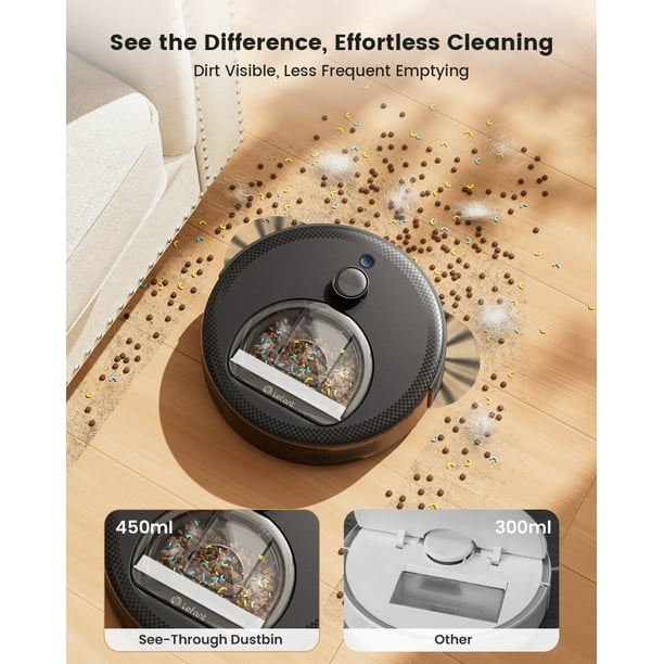 Lefant M330 Pro LiDAR Navigation Robot Vacuum and Mop, 450ml