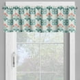 thumbnail image 2 of Ambesonne Seafoam Valance Pack of 2, Abstract Spring Motifs, 54"X12", Seafoam Teal Dark Coral, 2 of 5