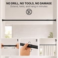 thumbnail image 4 of Tension Adjustable Shower Curtain Rod 43-79 Inches Black, 4 of 8